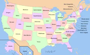 Die 50 Bundesstaaten der USA