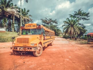 Schulbuss in Liberia
